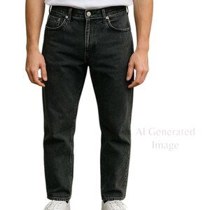 Vintage 90's Levis Orange Tab Youth Boys Black Tapered Leg Denim Blue Jeans Sz 9